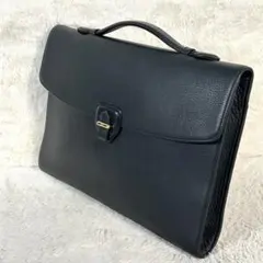 【美品】mila schön 本革 ブリーフケース ビジネスバッグ A4 黒のサムネイル