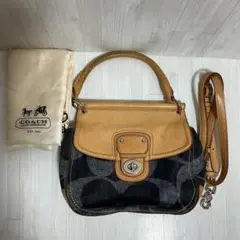 COACH デニム シグネチャー　2way ショルダーバッグ ハンドバッグ