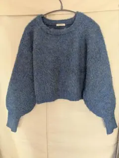 CLASSICAL ELF ブルー クロップドニット