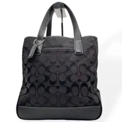 美品　COACH コーチ　トートバッグ　キャンバス　レザー　ブラック