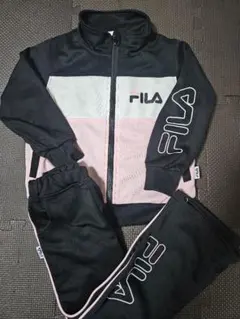 ★★美品★FILA ジャージ上下✨ 110cm~ 黒/ピンク/白★可愛い★★