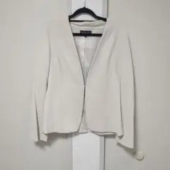 INDIVI ＊アイボリー ノーカラージャケット