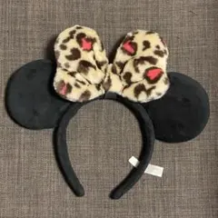 ミニーマウス ヒョウ柄カチューシャ