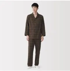 【新品未使用品】　無印良品　脇に縫い目のない　フランネル　長袖パジャマ　Mサイズ