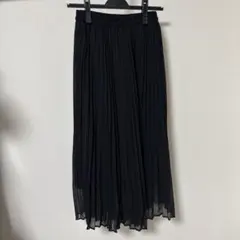 プリーツスカート ロング丈 ブラック