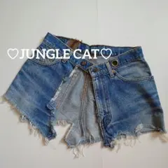 ♡JUNGLE CAT♡ デニム マキスカ(巻きスカート)のサムネイル