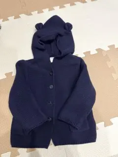 【未使用に近い】 baby GAP くま耳ニットカーディガン　90cm