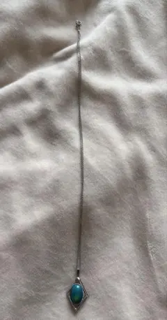 【美品】ネックレス　ターコイズ　シルバー　レトロ