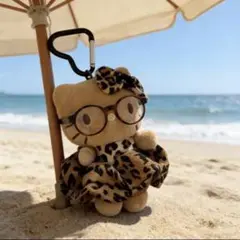 ✨️ハローキテキティちゃん キティ ヒョウ柄 キーホルダーぬいぐるみ✨️