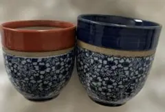 有田焼　花柄 ペア湯飲み 2個セット