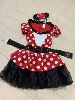 ミニーマウス コスプレ衣装 ヘアバンド付き