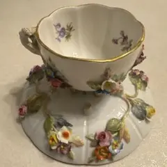 マイセン ピンクローズ 忘れな草 キャンドルスタンド 燭台 Meissen 