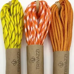 パラコード 4mm イェローカモ柄・オレンジ系セット 【10m x 3本セット】