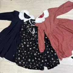 【シミあり】キッズ ワンピース 3点まとめ売り（Lisi deux ほか）