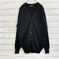 SHIPS カーディガン ブラック Lサイズ メンズ ウール 通勤 秋冬 人気