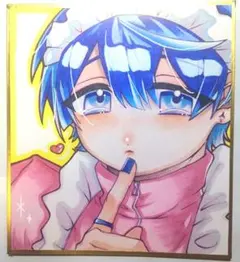手描きイラスト アナログ メガネ 創作 男子 豆色紙 コピック - メルカリ