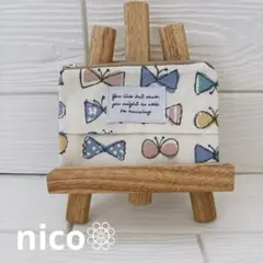 ハンドメイド❁⃘ポケットティッシュケース付きミニポーチ