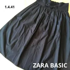 【ZARA BASIC 】Sサイズ　ネイビー　フレアスカート