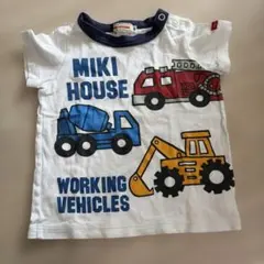 MIKI HOUSE 作業車両 Tシャツ 80