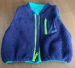 RAG MART  リバーシブル　ベスト　90㎝ グリーン　紫