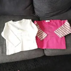 BEBE　トレーナーとロンＴ２枚セット90㎝