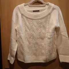 INGNI アイボリー ケーブル編みニット 長袖