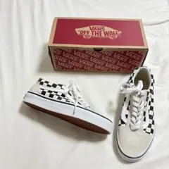 未使用　vans バンズ オールドスクール　チェック 22.5