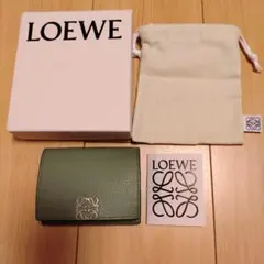 ロエベ LOEWE アナグラム トライフォールド ウォレット/ローズマリーのサムネイル