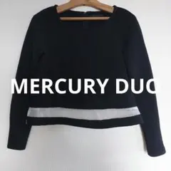 MERCURY DUO レディース ブラック シアー装飾 カットソーのサムネイル