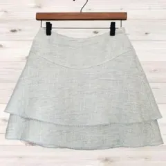 B2228 Private Label ミニ フレアスカート(M) 黄 ウールのサムネイル