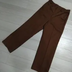 値下げ☆新品☆GU ストレートパンツ　ブラウン