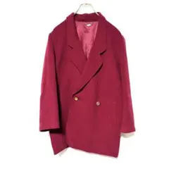 ✨良品✨ 【M】 コート アウター 毛 ポケット付き 華やか 個性的 お洒落 赤