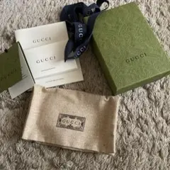 GUCCI ギフトボックス 緑色 布製ポーチ