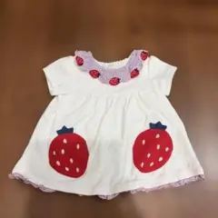 BABY CHEER いちごモチーフ チュニック 90 ホワイトのサムネイル
