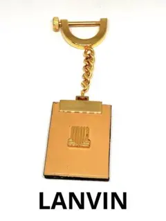 LANVIN ランバン キーホルダー ロゴ ゴールド レザー バッグチャーム