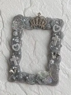 (お値下げしました)ホイップデコ トレカケース ♡パールグレー①♡