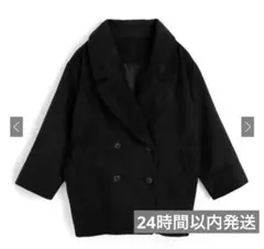 GRL シャギーコクーンコート k9402i 黒　ブラック