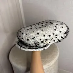 ca4la ドット柄 ベレー帽