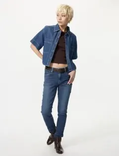 UNIQLO ウルトラストレッチスキニージーンズ　66BLUE 24インチ