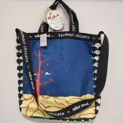 ニコアンド　ツモリチサト　コラボ　第三段　2WAYトートバッグ　ふくろうの夜