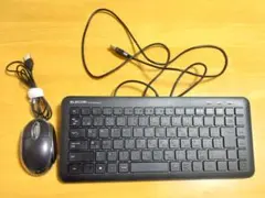 ELECOM 有線キーボード TK-FCM077PBK＆マウス セット