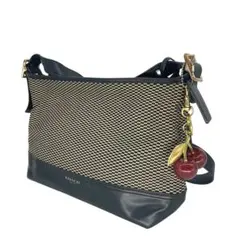 【美品】COACH レガシー タッセル付バッグ ネイビー