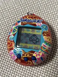 たまごっち 手まりに流水 加賀友禅 赤 和柄 中古 Original