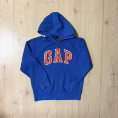 GAPギャップ　ジップパーカー　青　ロゴ　00s Y2K 平成 Mのサムネイル