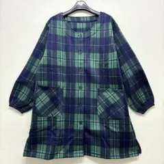 【新品未使用】あったか裏フリース　チェック　丈長ロング　大きいサイズ　LL〜3L