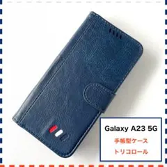【訳あり】GalaxyA23 5G 手帳型ケース 紺 かわいい ギャラクシー