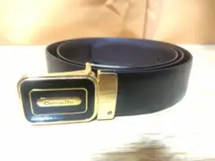 箱無し　ヴィンテージ　Christian Dior ブラックレザーベルト