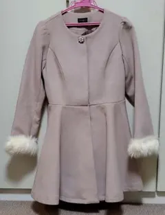 evelyn ロングコート(ピンク・Mサイズ)