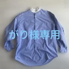 Freak's Store バンドカラーシャツ　ブルー　サイズM