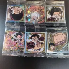ワンピース ウエハース ホログラム ステッカー ルフィ 6枚